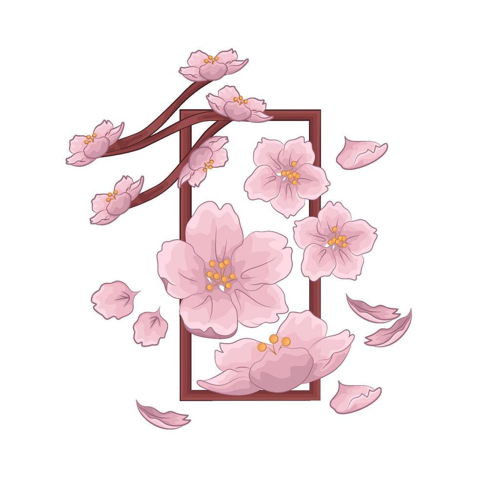 Illustration of cherry blossom vector