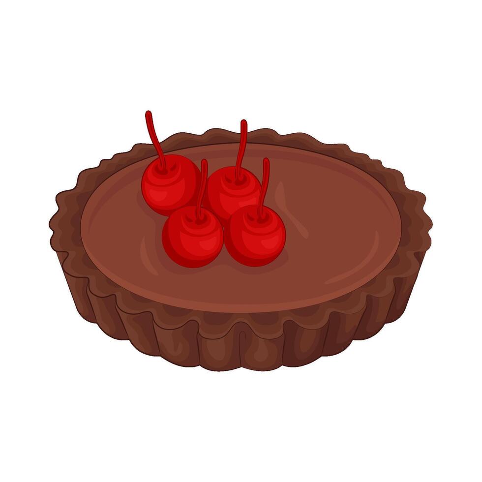 ilustración de chocolate tarta vector