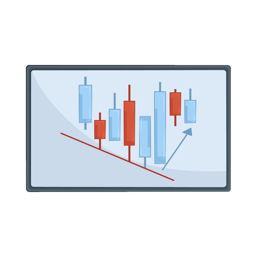 Illustration of candlestick vector