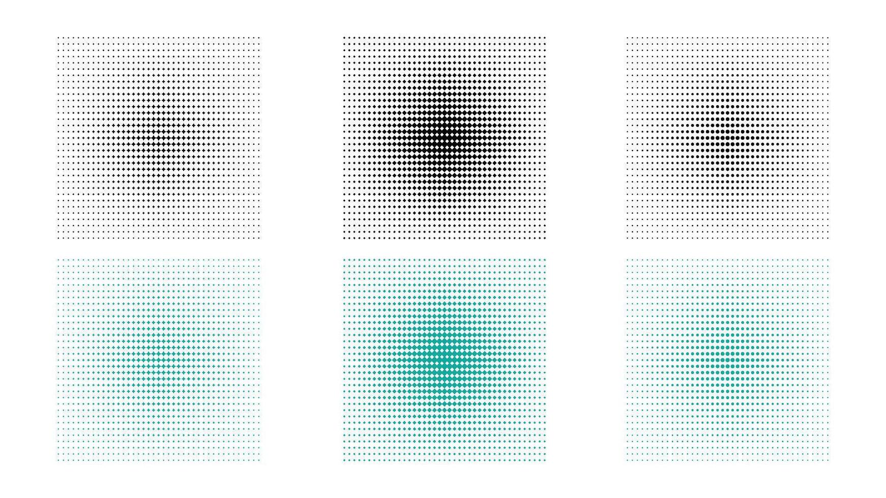 cuadrado trama de semitonos íconos colocar. trama de semitonos resumen antecedentes vector