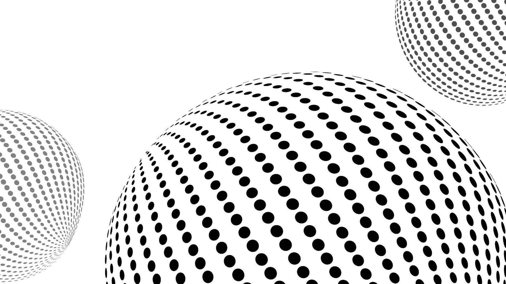 Abstract 3d vector halftone spheres. Halftone design elements. 3D background for decorative and ornament