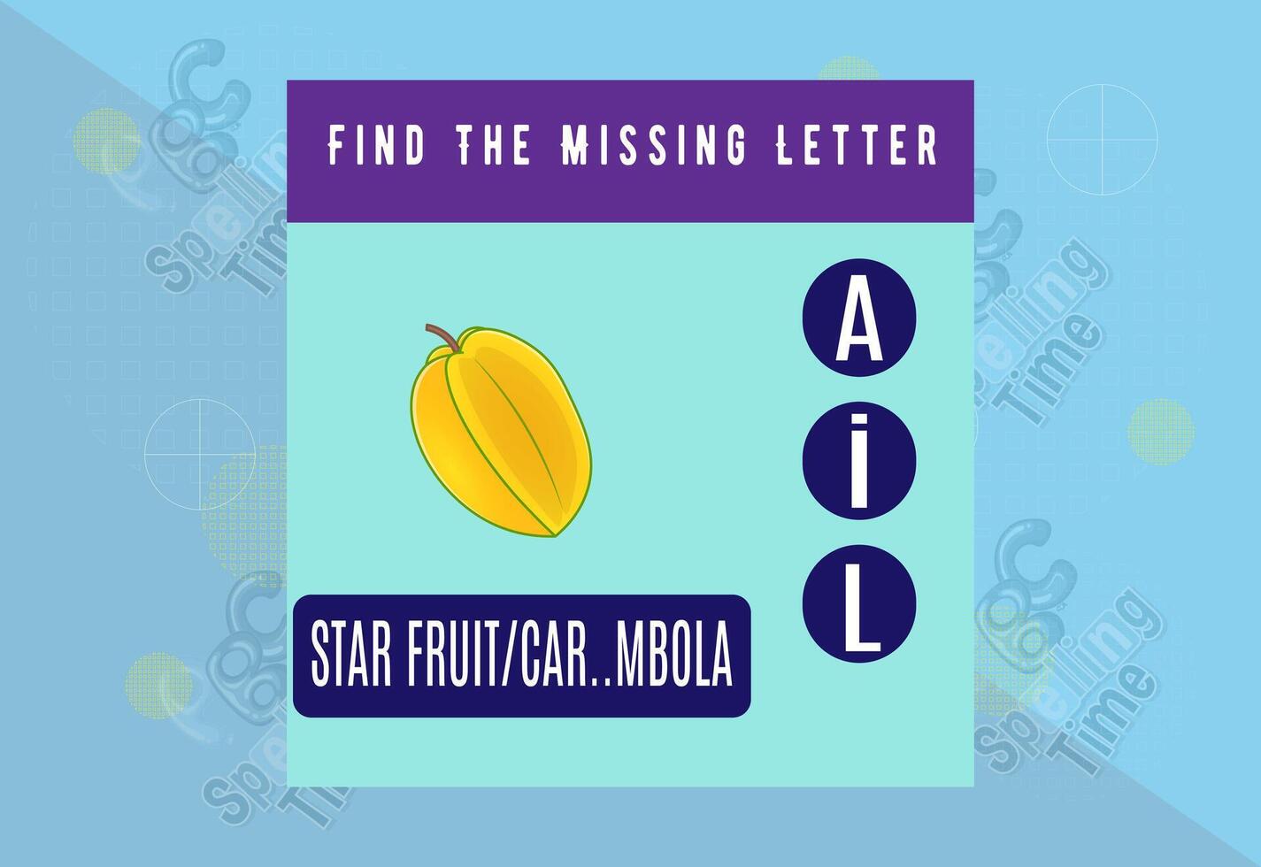 Write missing letter . spelling game for kids. worksheet for kids. free vactor vector