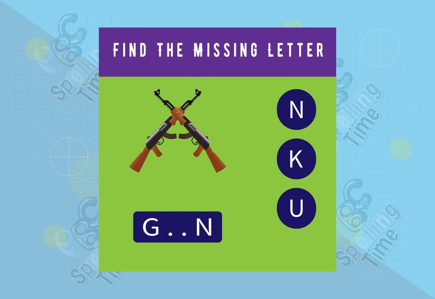 Write missing letter . spelling game for kids. worksheet for kids. free vactor vector