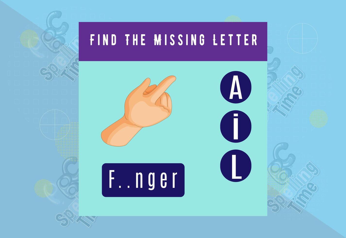 Write missing letter . spelling game for kids. worksheet for kids. free vactor vector