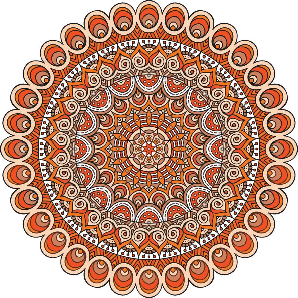 multi color mandala vector