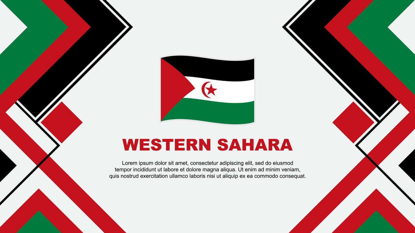 Western Sahara Flag Abstract Background Design Template. Western Sahara Independence Day Banner Wallpaper Vector Illustration. Western Sahara Banner