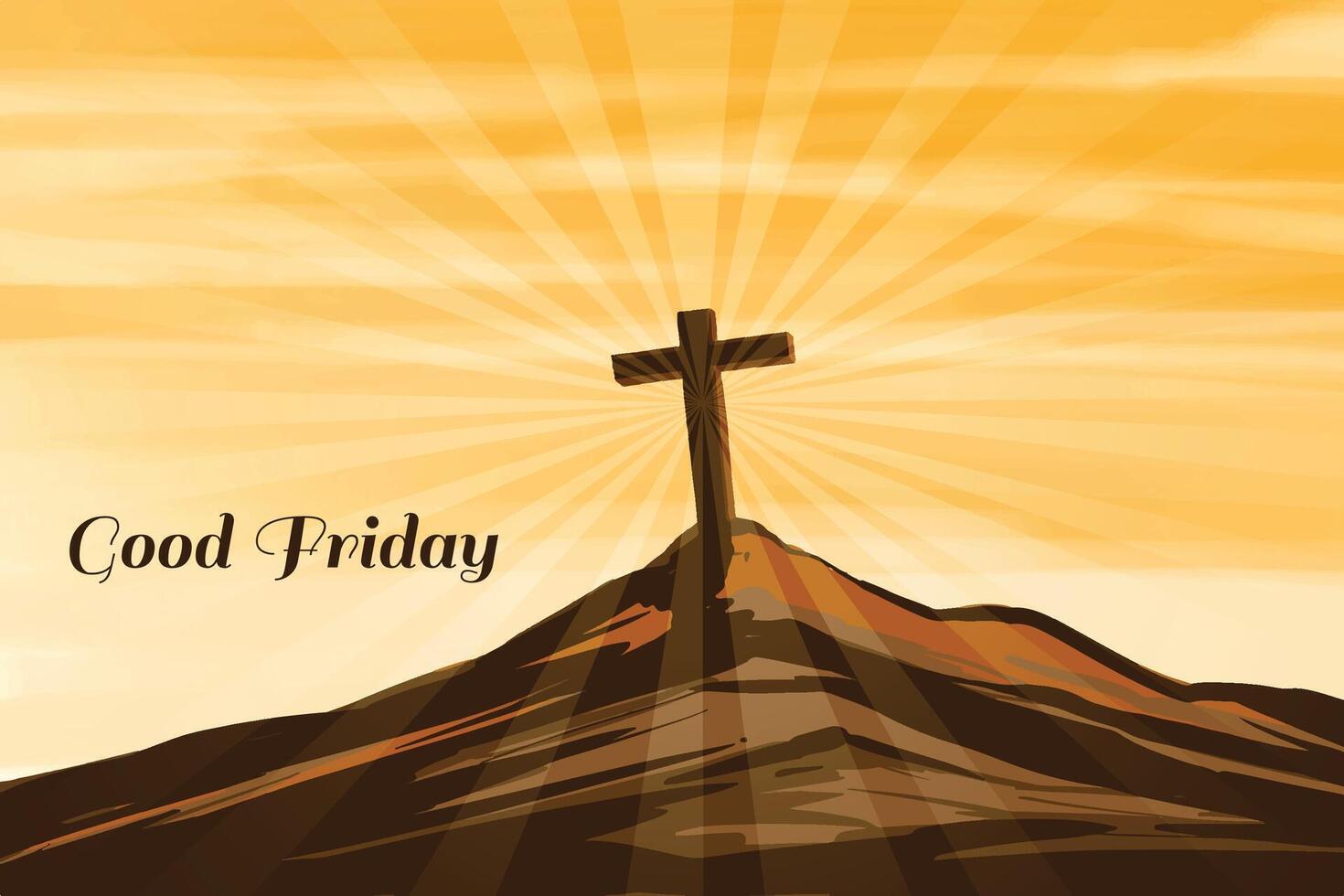 Good friday peace of holy week celebration card background vector