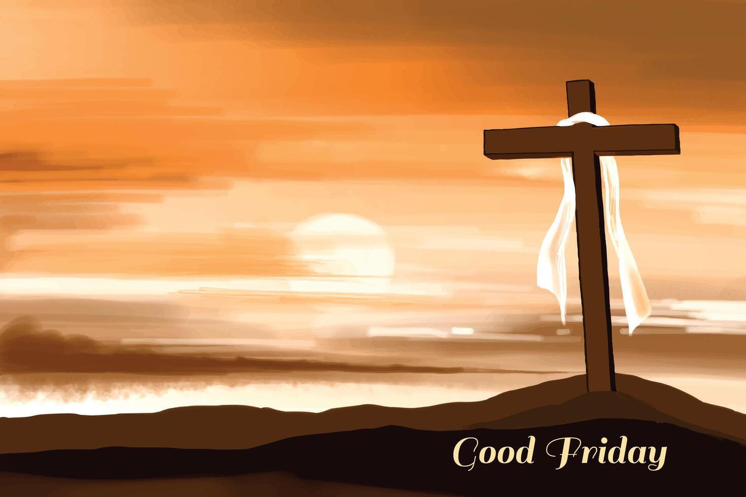 Good friday peace of holy week celebration card background vector