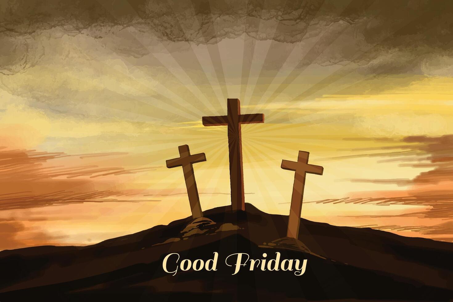 Good friday peace of holy week celebration card background vector