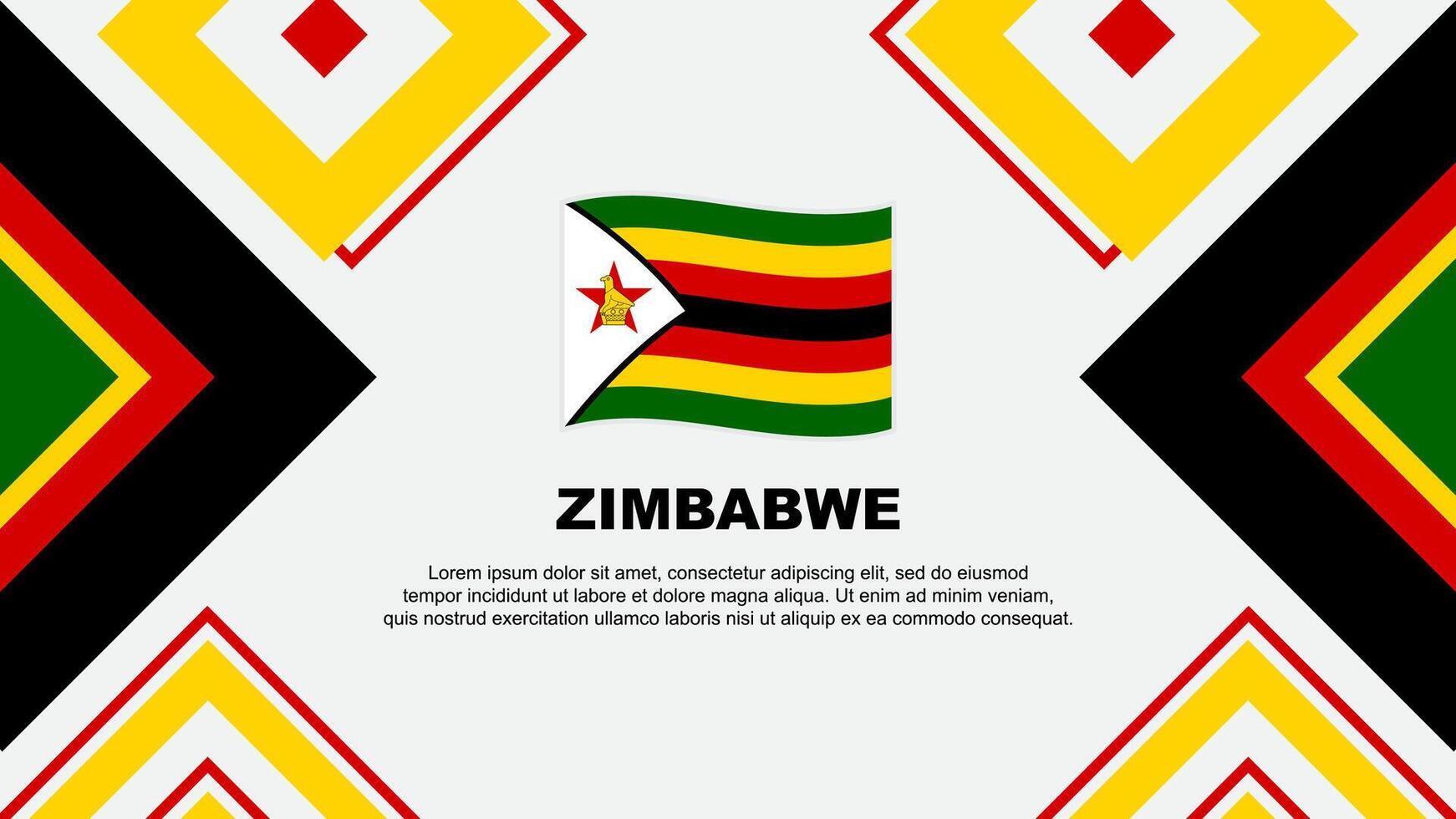 Zimbabue bandera resumen antecedentes diseño modelo. Zimbabue independencia día bandera fondo de pantalla vector ilustración. Zimbabue independencia día