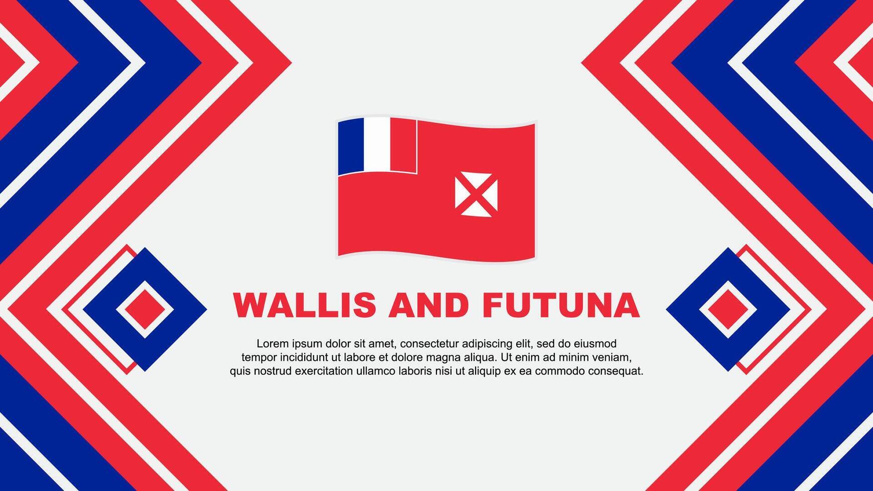 Wallis And Futuna Flag Abstract Background Design Template. Wallis And Futuna Independence Day Banner Wallpaper Vector Illustration. Wallis And Futuna Design