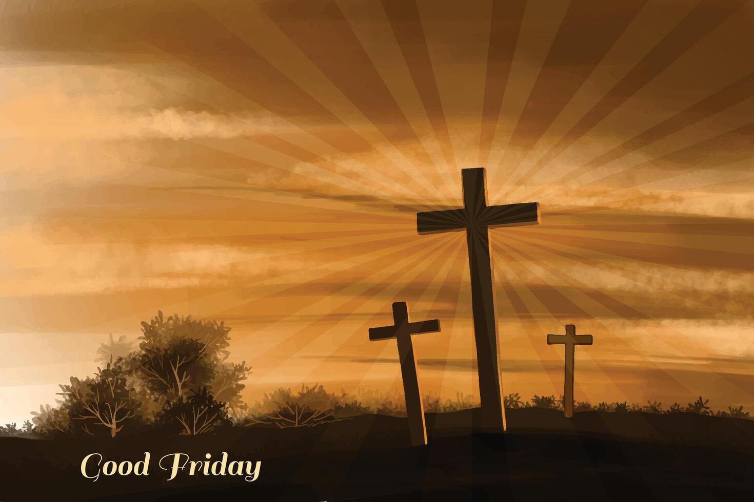 Good friday peace of holy week celebration card background vector