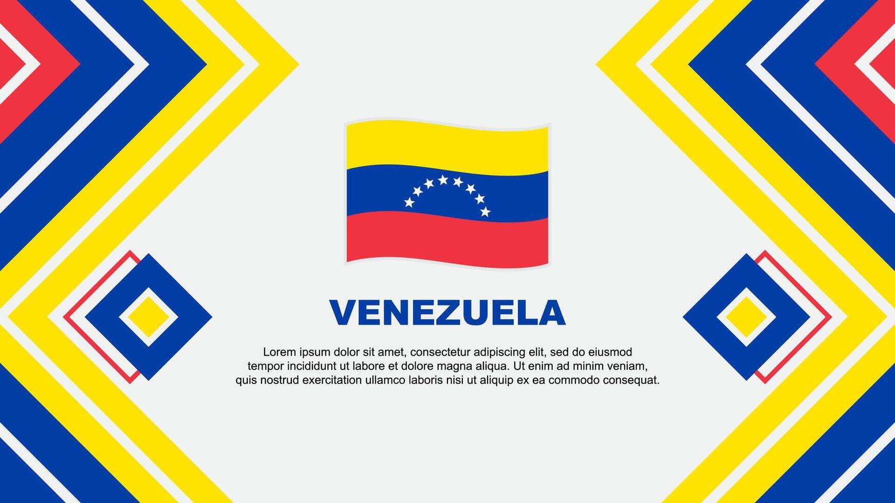 Venezuela Flag Abstract Background Design Template. Venezuela Independence Day Banner Wallpaper Vector Illustration. Venezuela Design