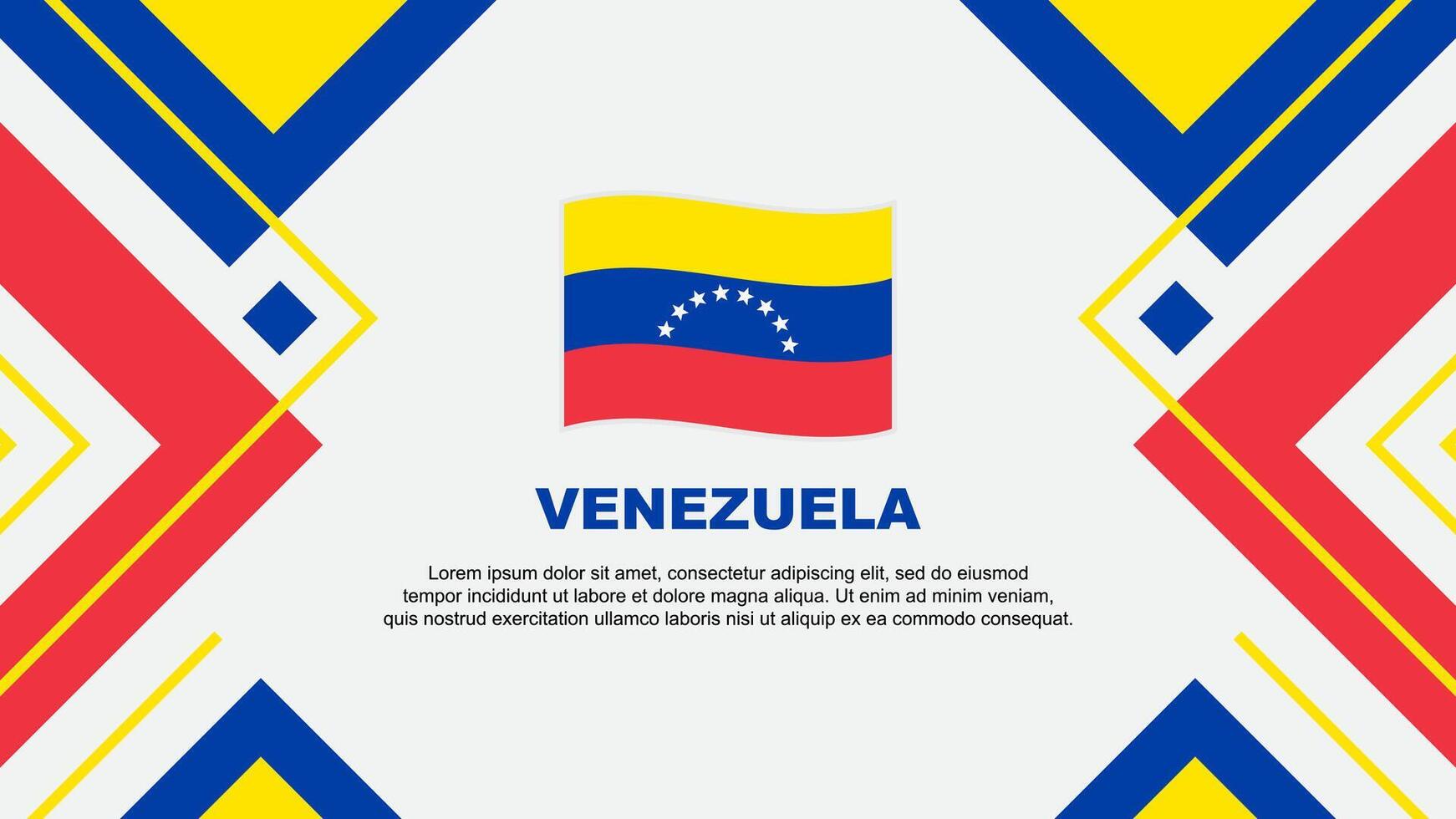 Venezuela Flag Abstract Background Design Template. Venezuela Independence Day Banner Wallpaper Vector Illustration. Venezuela Illustration