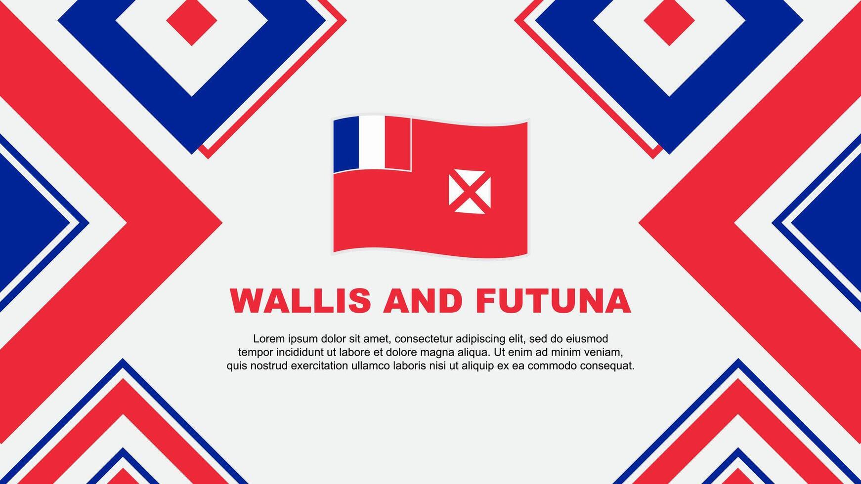 Wallis And Futuna Flag Abstract Background Design Template. Wallis And Futuna Independence Day Banner Wallpaper Vector Illustration. Wallis And Futuna Independence Day