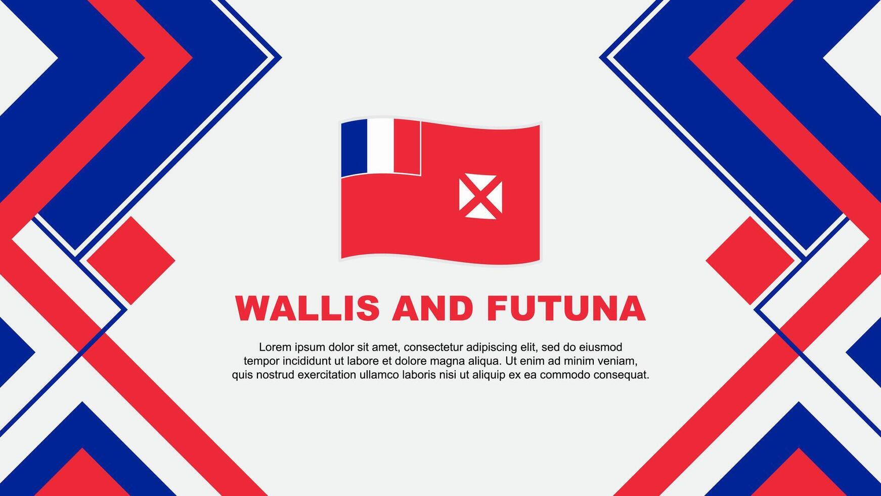 Wallis And Futuna Flag Abstract Background Design Template. Wallis And Futuna Independence Day Banner Wallpaper Vector Illustration. Wallis And Futuna Banner