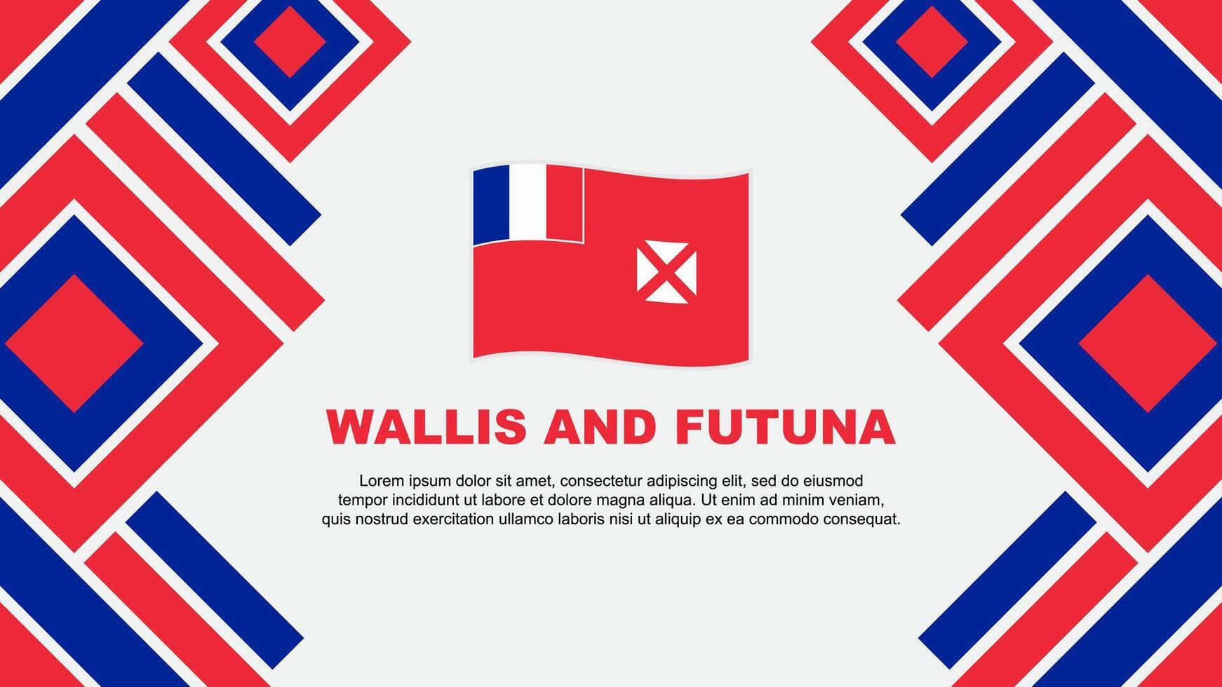 Wallis And Futuna Flag Abstract Background Design Template. Wallis And Futuna Independence Day Banner Wallpaper Vector Illustration. Wallis And Futuna