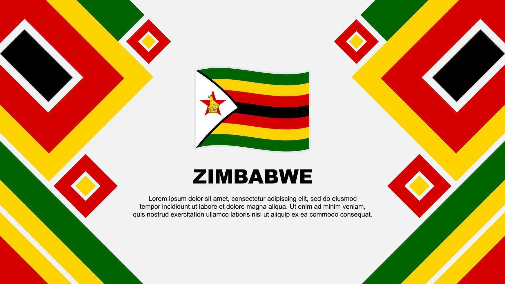 Zimbabue bandera resumen antecedentes diseño modelo. Zimbabue independencia día bandera fondo de pantalla vector ilustración. Zimbabue dibujos animados