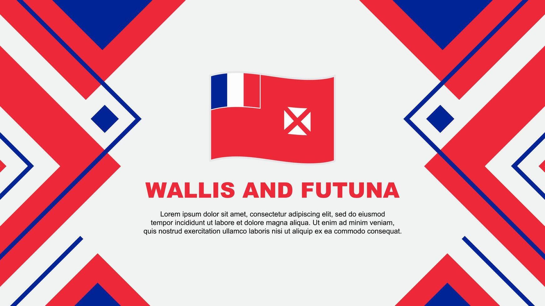 Wallis And Futuna Flag Abstract Background Design Template. Wallis And Futuna Independence Day Banner Wallpaper Vector Illustration. Wallis And Futuna Illustration