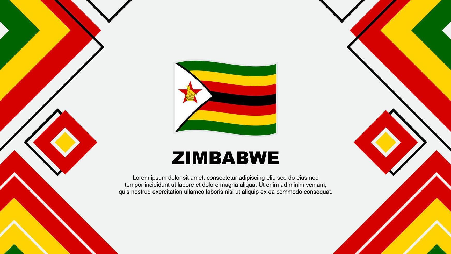 Zimbabue bandera resumen antecedentes diseño modelo. Zimbabue independencia día bandera fondo de pantalla vector ilustración. Zimbabue antecedentes