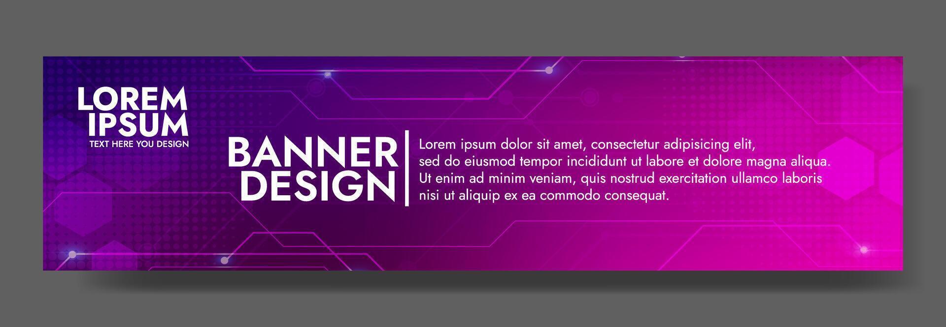 degradado digital tecnología bandera. futurista bandera para varios diseño proyectos tal como sitios web, presentaciones, impresión materiales, social medios de comunicación publicaciones vector