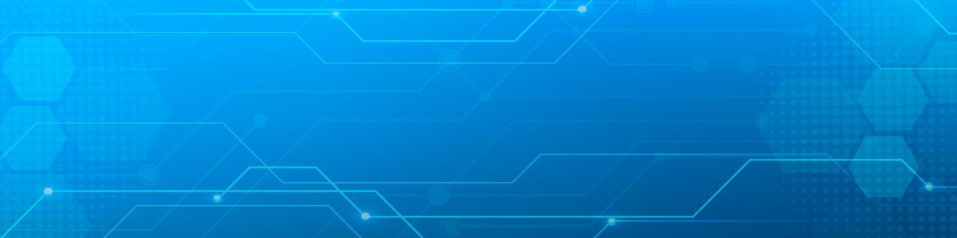 Blue Digital technology banner. Futuristic banner for various design projects such as websites, presentations, print materials, social media posts vector