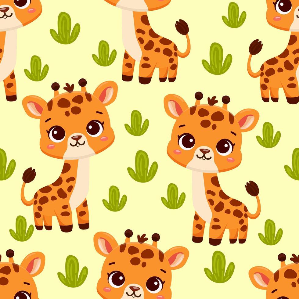 Cute lion colorful background seamless pattern vector