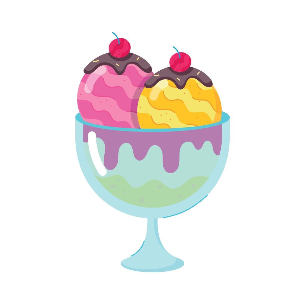 Milk Desserts Flat Style Stickers vector