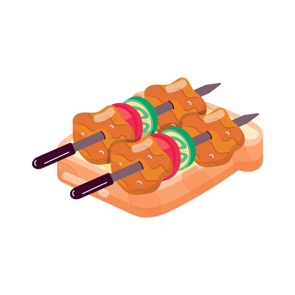 Flat Style Sandwiches Stickers vector