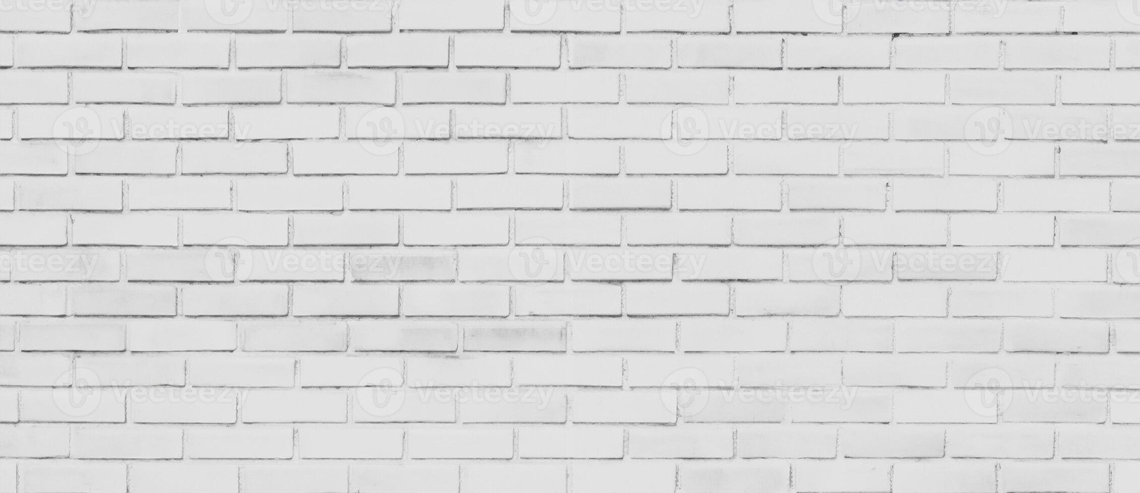 White Brick Wall Panorama, Background and Texture in Harmony. photo