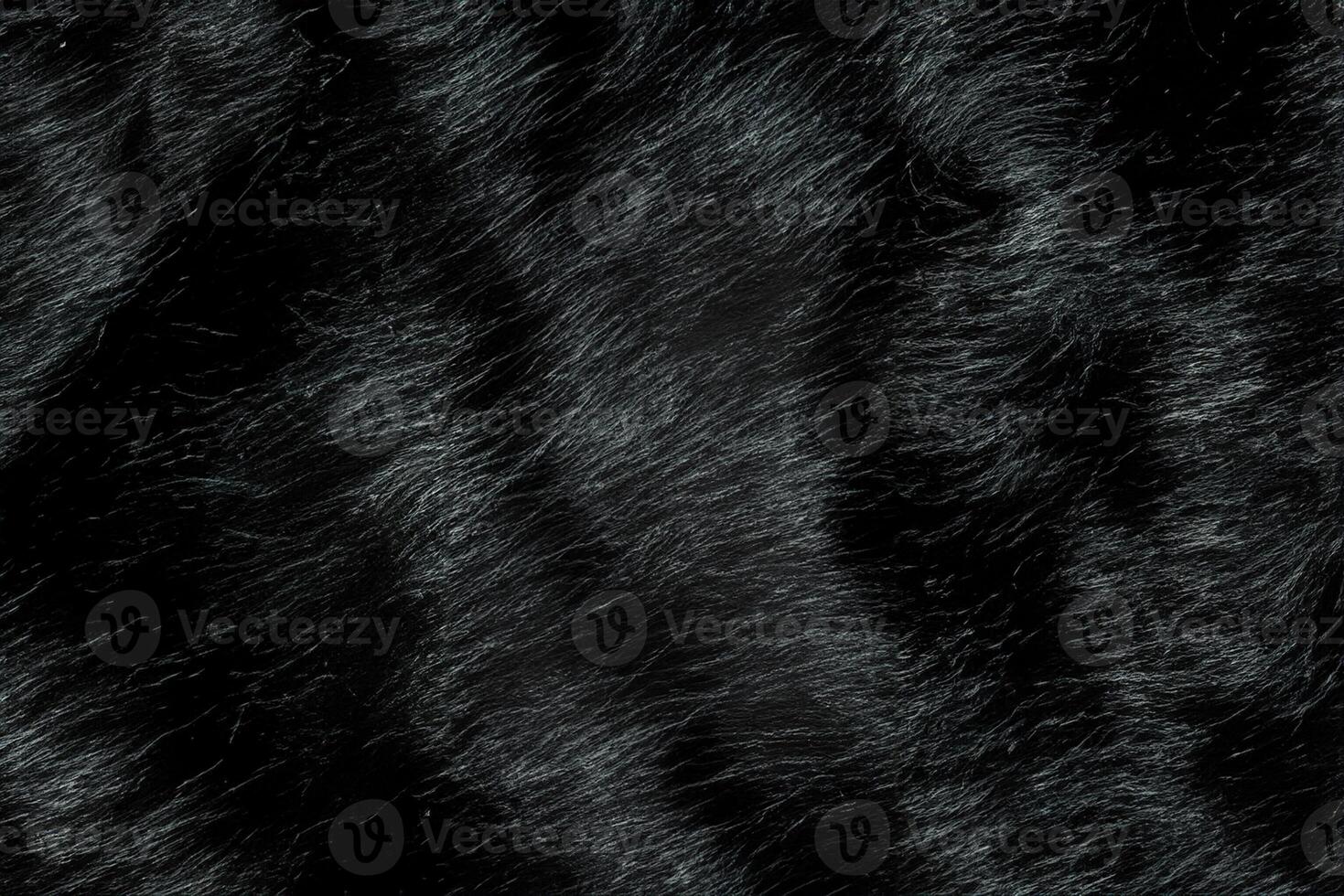 Captivating Realism, Synthetic Animal Long Hair Texture with Black Fur. photo