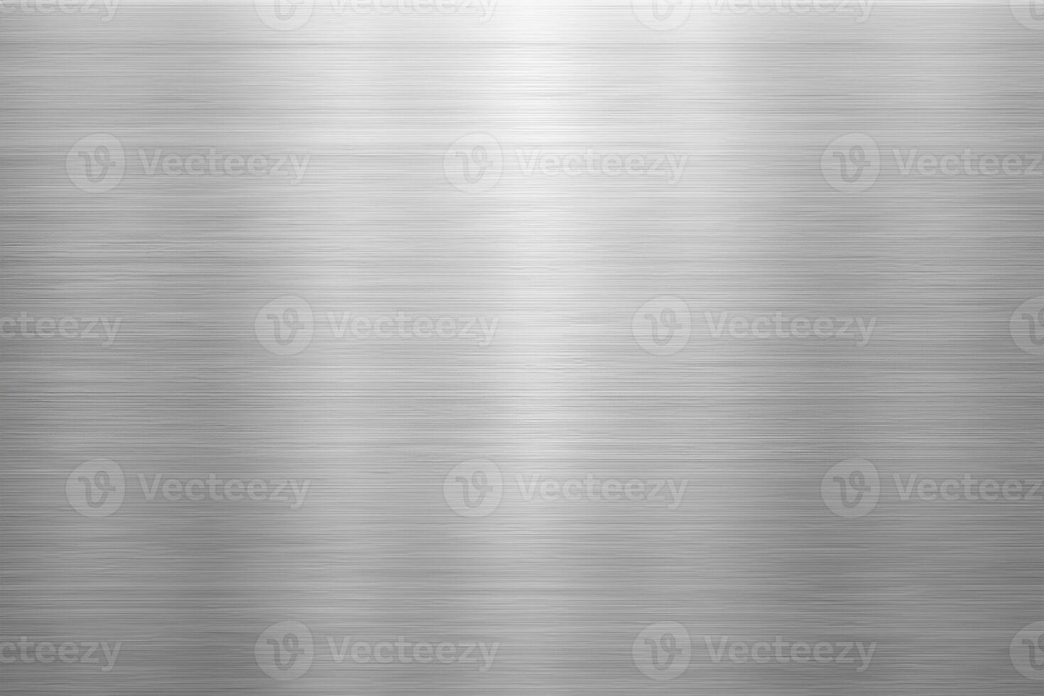 Silver metal texture of brushed stainless steel plate with the reflection of light.. photo