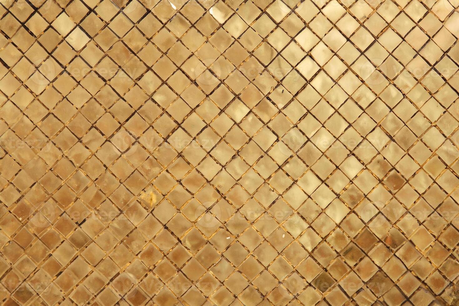 Radiant Glow, Golden Glass Background. photo