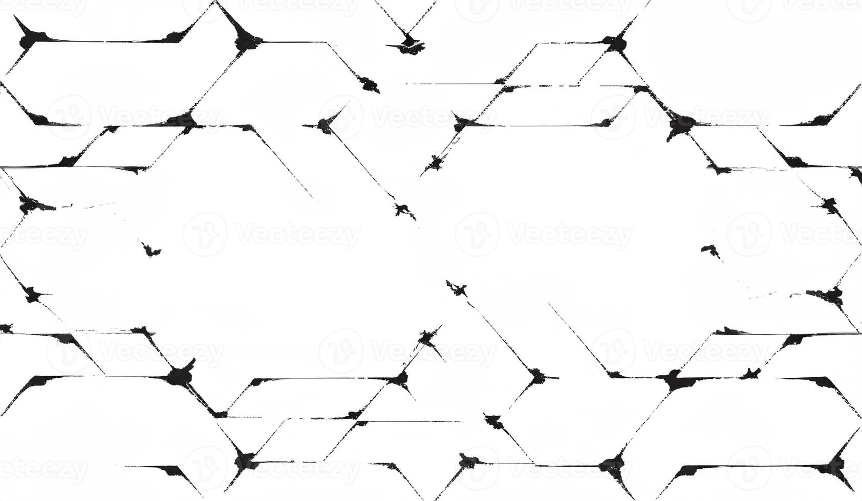 Monochrome Geometric Composition, Abstract Texture Over Distressed Grunge Background. photo