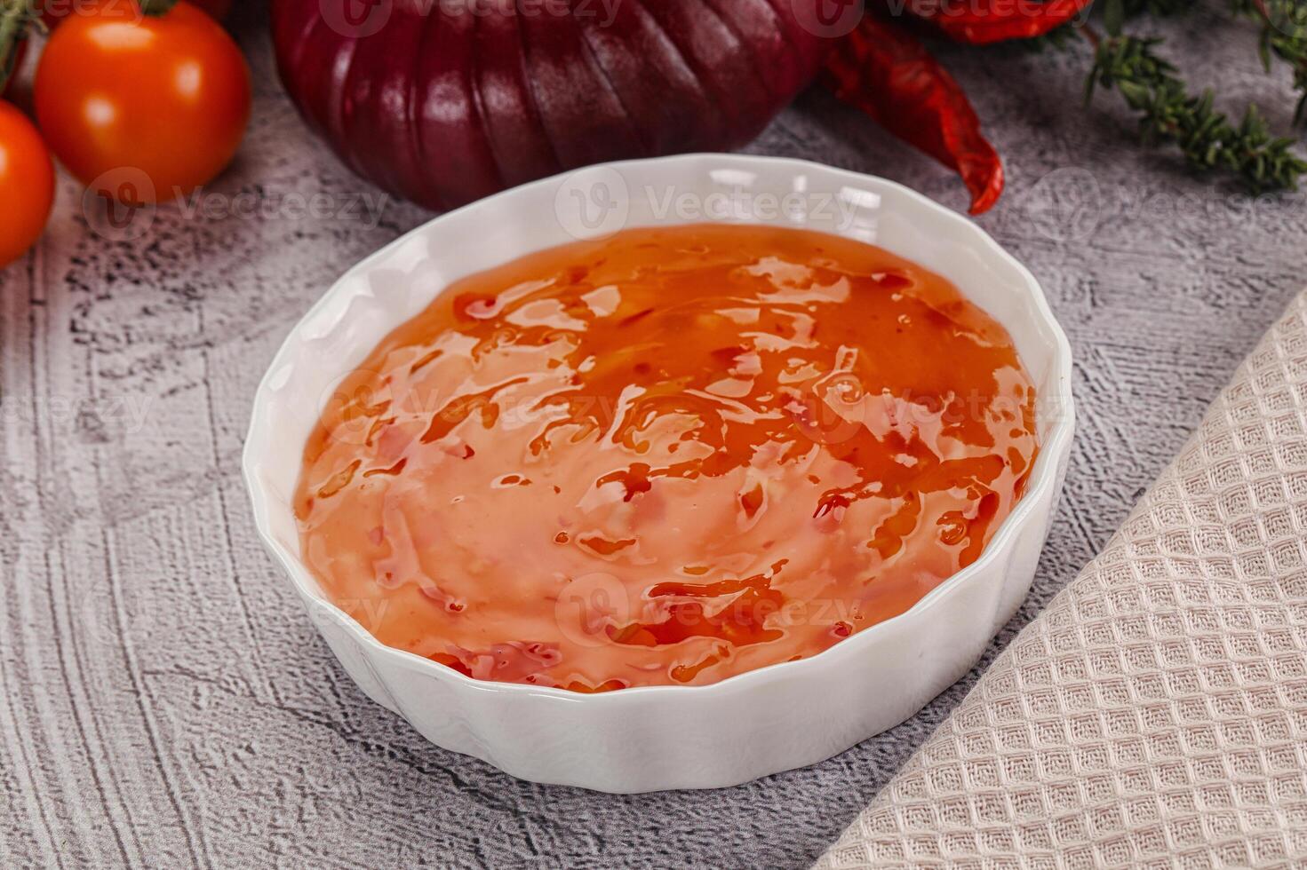 Asian sweet and sour chilli sauce photo