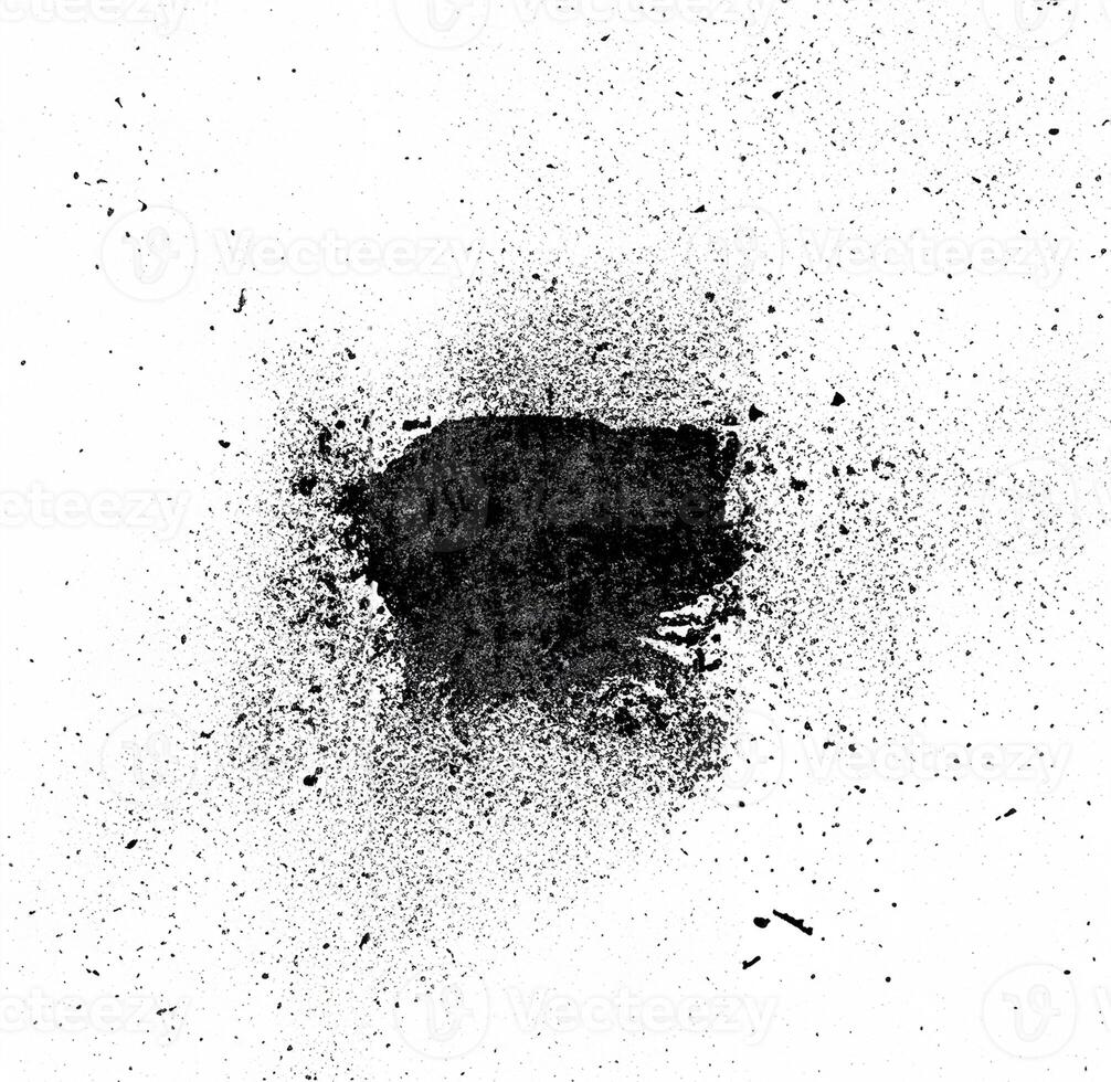 Dynamic Abstract Explosion of Black Particles. photo