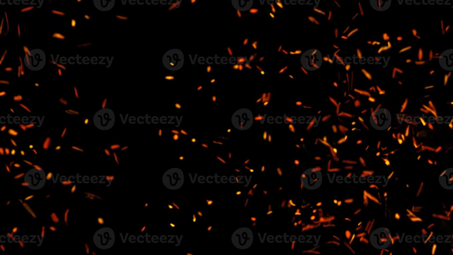 Fierce Red Sparks, Dynamic Particle Background in Abstract Form. photo