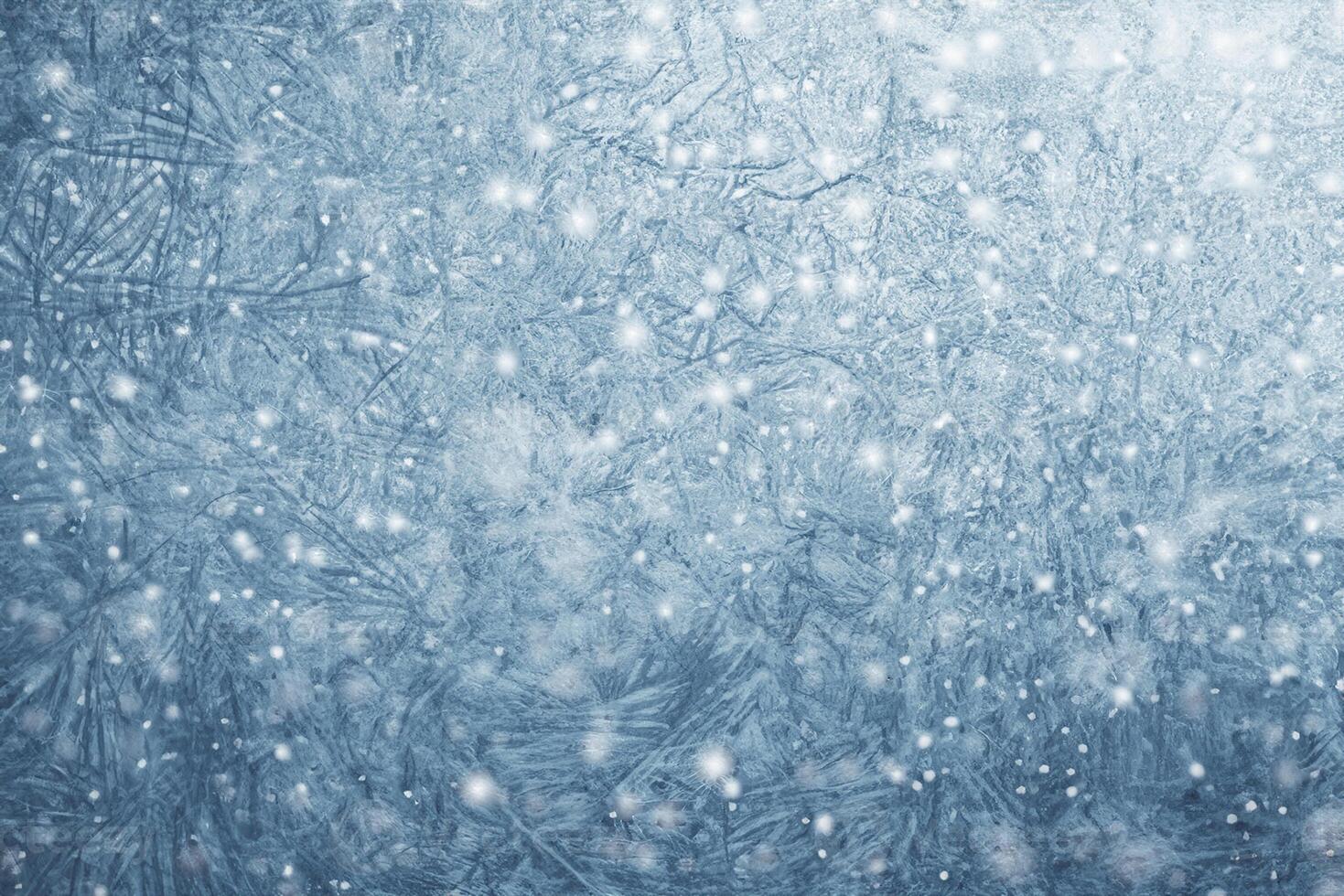 Frosty Winter Patterns and Snowfall, Festive Christmas Background photo