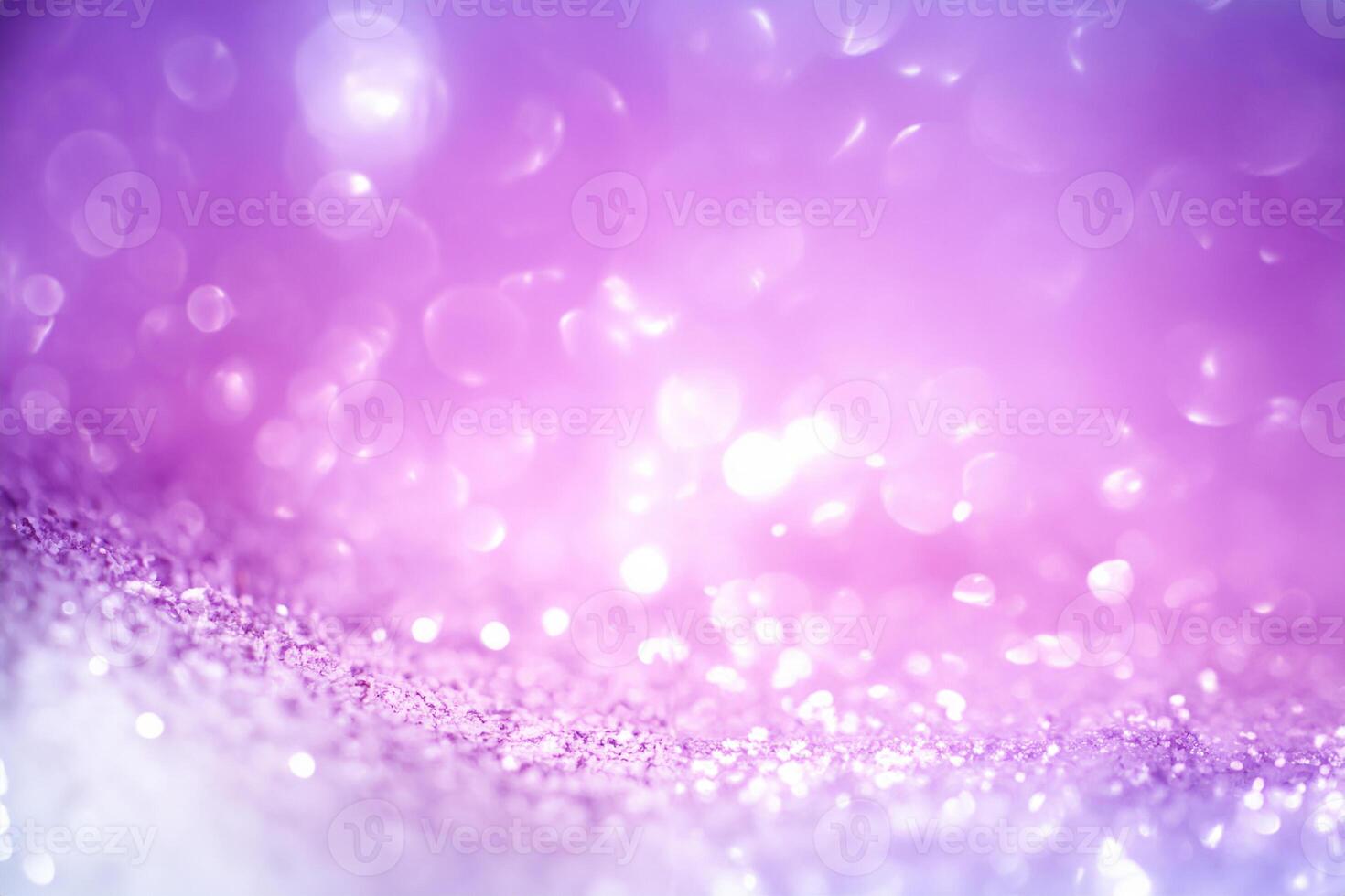 Soft Focus Purple Glitter Lights Background for Festivals and Celebrations photo