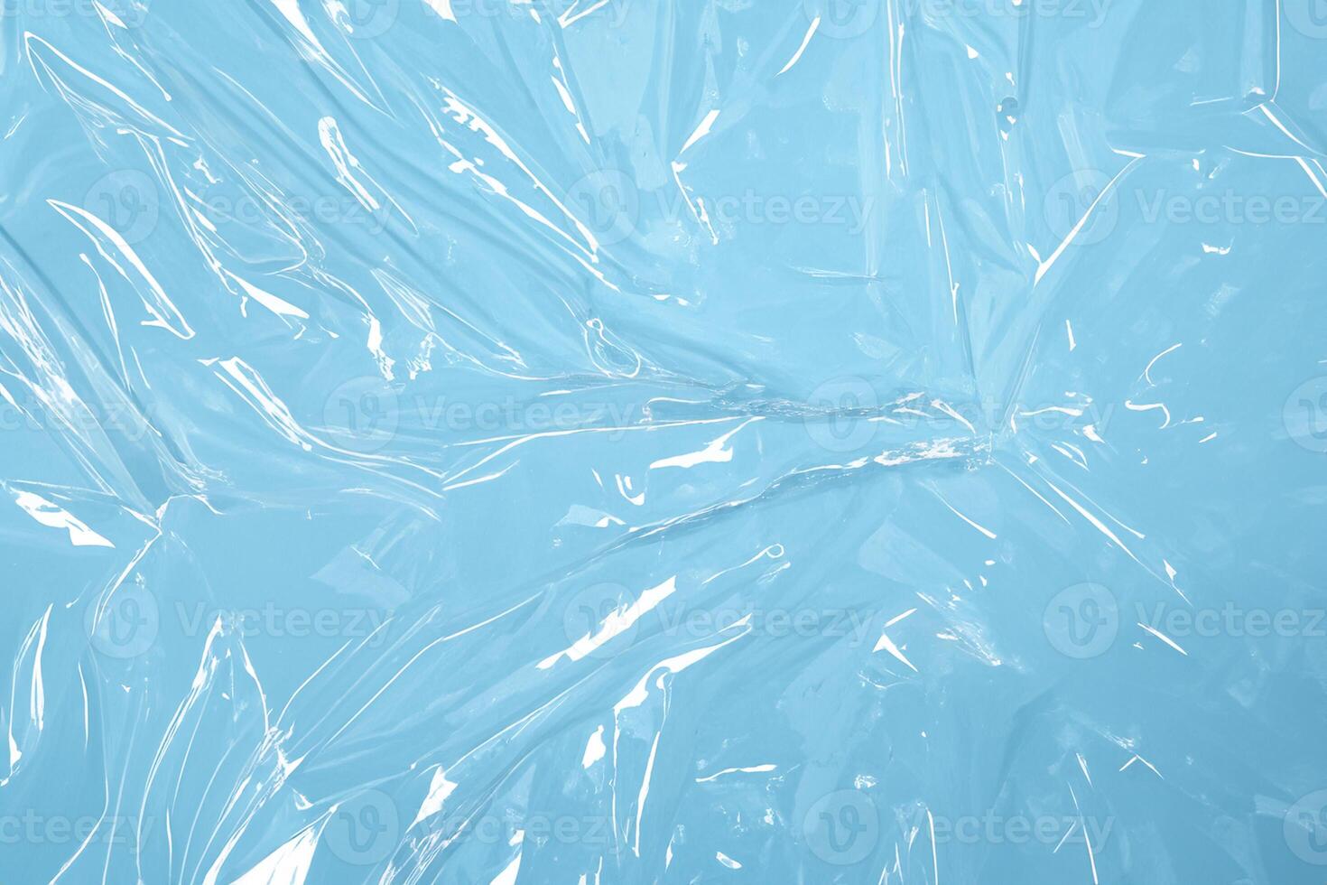 Blue Hues, Clear Plastic Texture, Embracing a Plastic Free Lifestyle and Environmental Consciousness photo