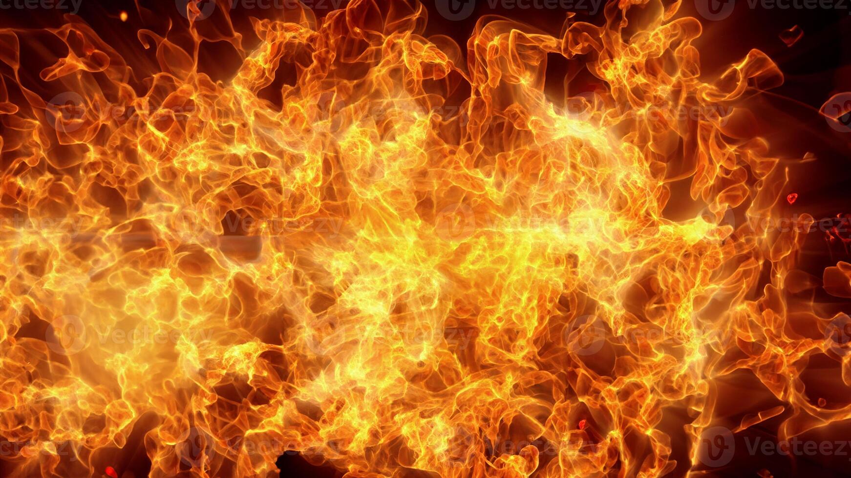 Illuminated Abstract Background, Blaze Fire Flames Texture and Beam of Light. photo