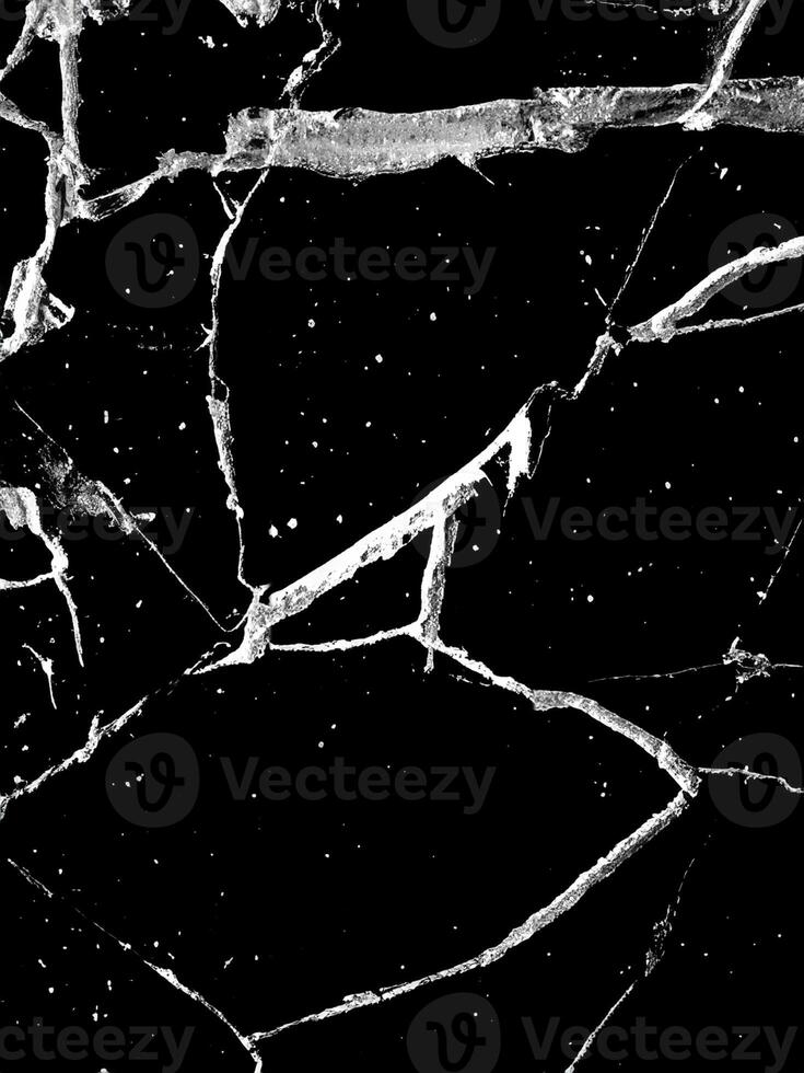Abstract Shattered Patterns, Cracks Detail for Texture Overlay in Grunge, Retro, Vintage Backgrounds. photo