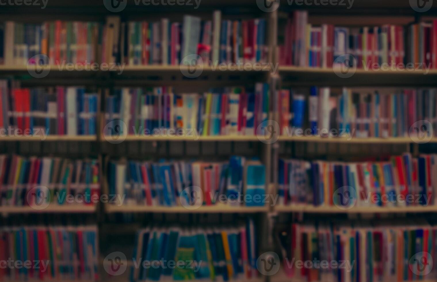 Library Dreams, Wall Mounted Bookcase in Soft Focus. photo