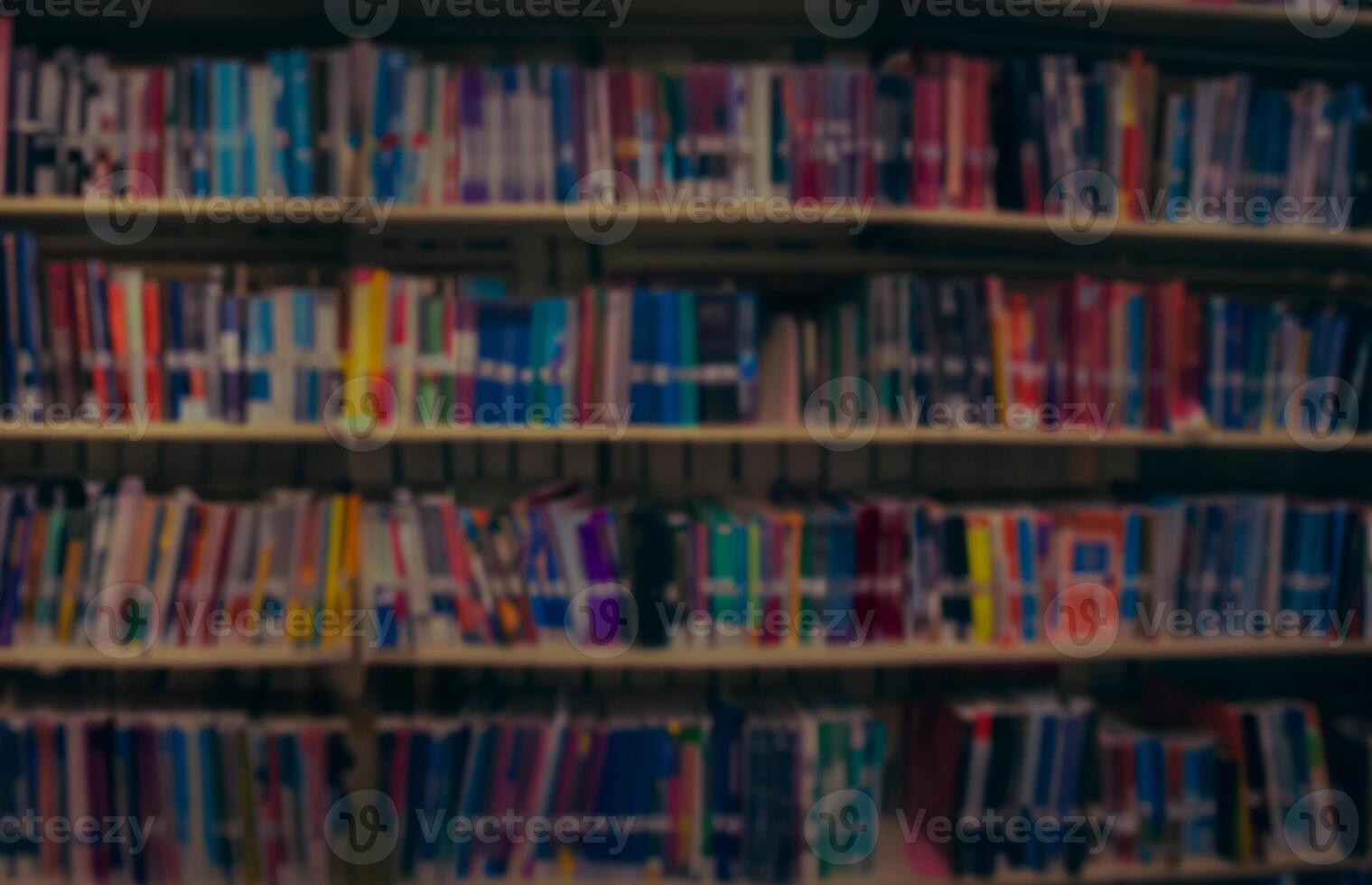 Library Dreams, Wall Mounted Bookcase in Soft Focus. photo
