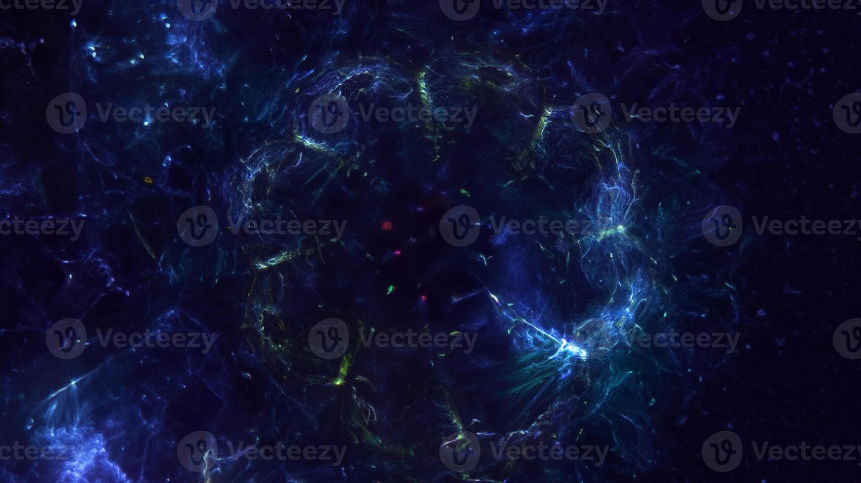 Vibrant 3D Rendered Fractal Light Background in Abstract Multicolor. photo