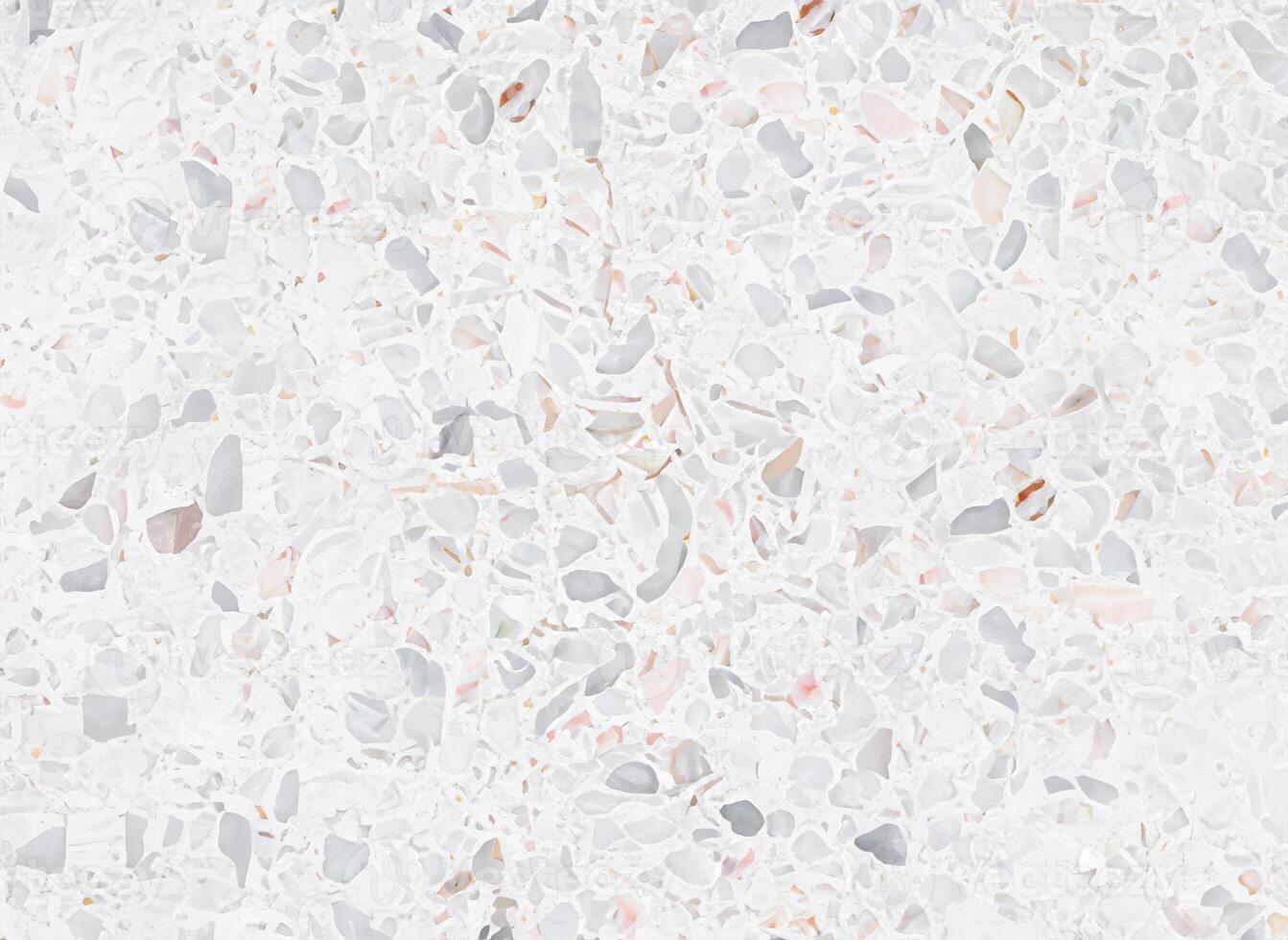 Polished Terrazzo and Marble Flooring Texture, Beautiful Background Pattern with Copy Space for Text photo