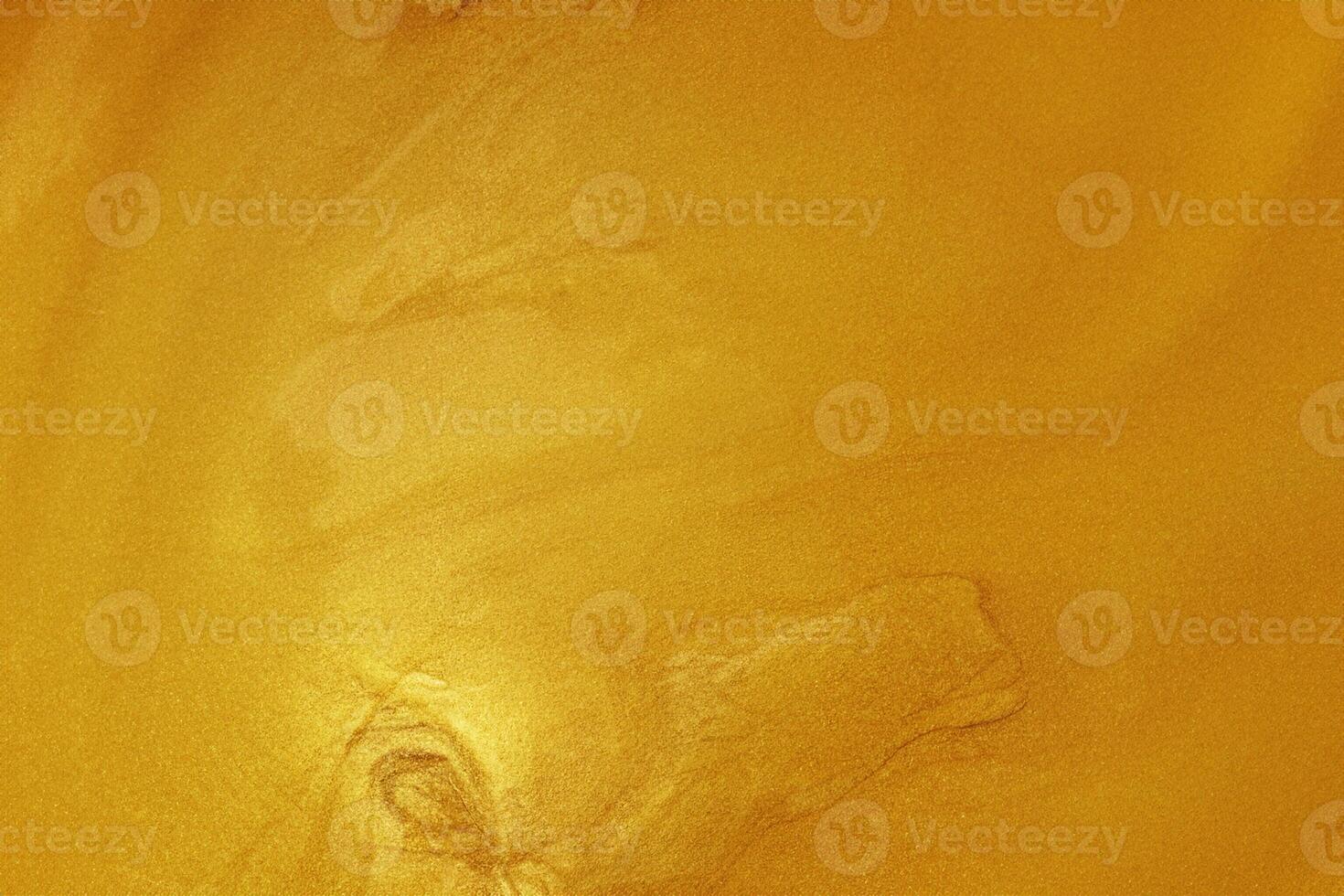 Shimmering Golden Watercolor, Abstract Background. photo