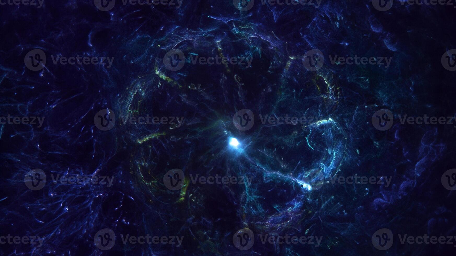 Vibrant 3D Rendered Fractal Light Background in Abstract Multicolor. photo