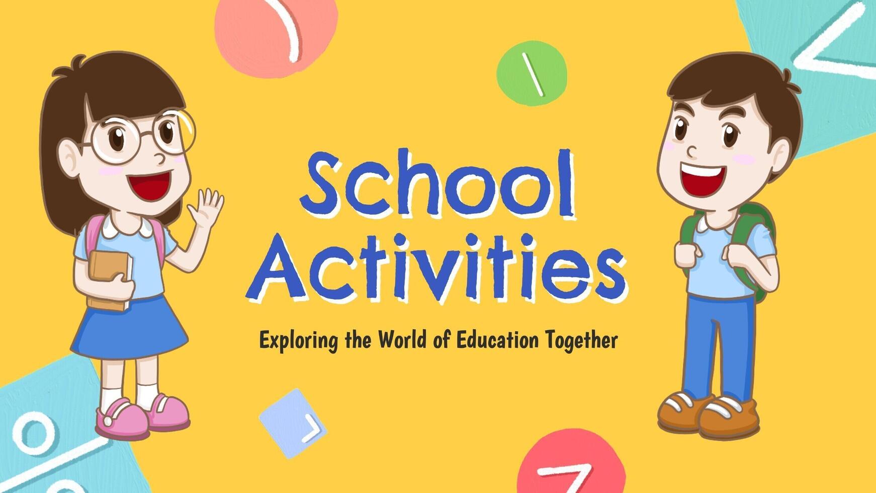 Colorful Childish School Activity Presentation template