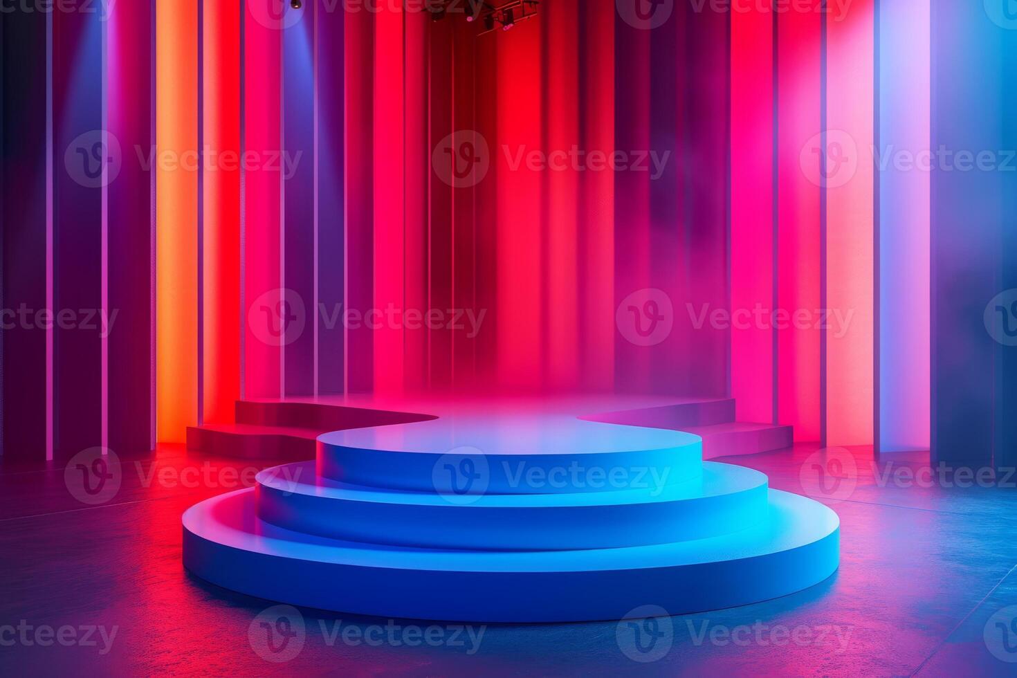 AI generated A minimalist podium characterized by its clean lines and minimalist details photo